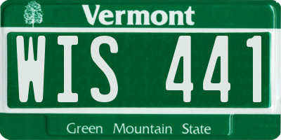 VT license plate WIS441