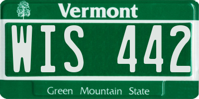 VT license plate WIS442