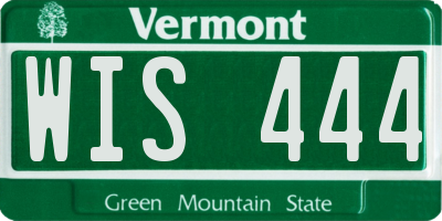 VT license plate WIS444