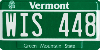 VT license plate WIS448