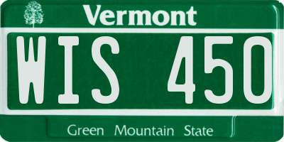 VT license plate WIS450