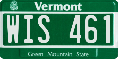 VT license plate WIS461