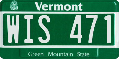 VT license plate WIS471