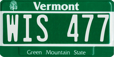 VT license plate WIS477