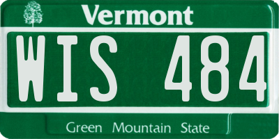 VT license plate WIS484