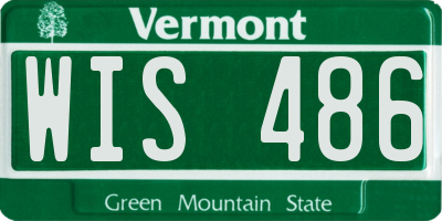 VT license plate WIS486