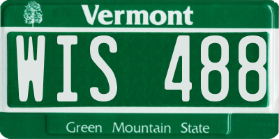VT license plate WIS488