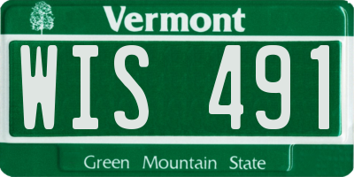 VT license plate WIS491