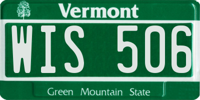 VT license plate WIS506