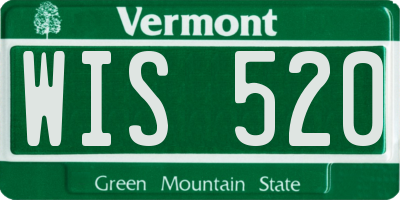 VT license plate WIS520