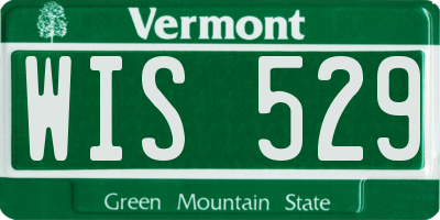 VT license plate WIS529