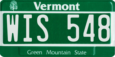 VT license plate WIS548