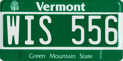 VT license plate WIS556