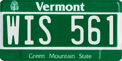 VT license plate WIS561