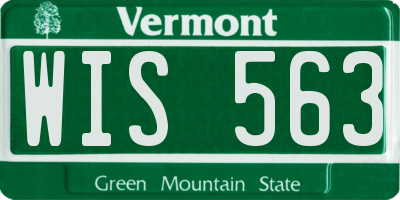 VT license plate WIS563