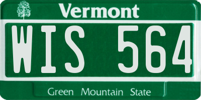 VT license plate WIS564