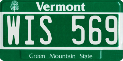 VT license plate WIS569