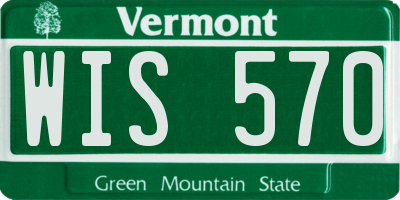 VT license plate WIS570