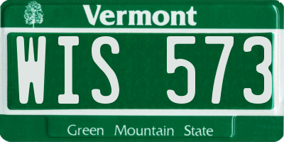 VT license plate WIS573