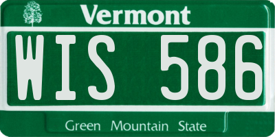 VT license plate WIS586