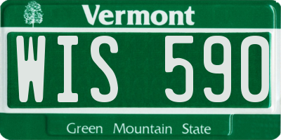 VT license plate WIS590