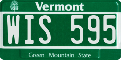 VT license plate WIS595