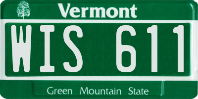 VT license plate WIS611