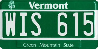 VT license plate WIS615
