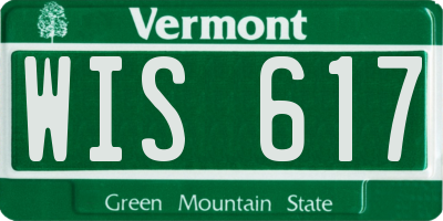 VT license plate WIS617