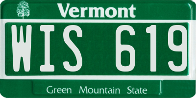 VT license plate WIS619