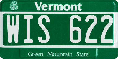 VT license plate WIS622