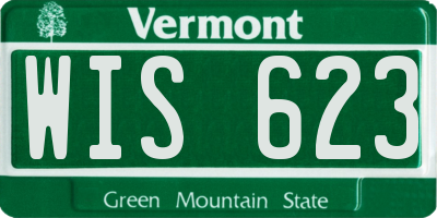 VT license plate WIS623