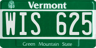VT license plate WIS625