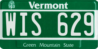 VT license plate WIS629