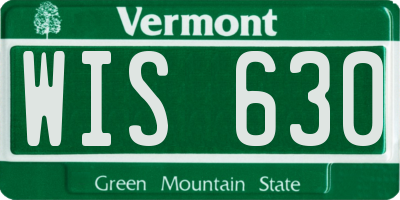 VT license plate WIS630