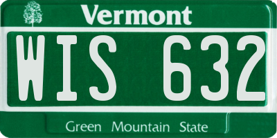 VT license plate WIS632