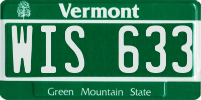 VT license plate WIS633