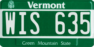 VT license plate WIS635