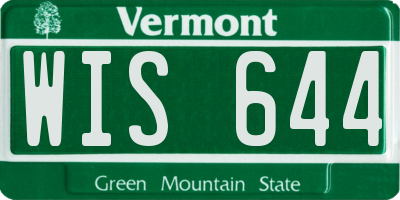 VT license plate WIS644