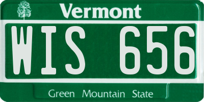 VT license plate WIS656