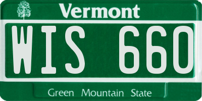 VT license plate WIS660