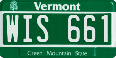 VT license plate WIS661