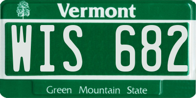 VT license plate WIS682