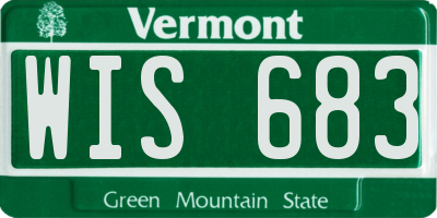 VT license plate WIS683