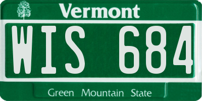 VT license plate WIS684