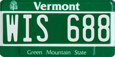 VT license plate WIS688