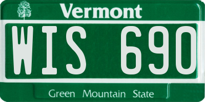 VT license plate WIS690