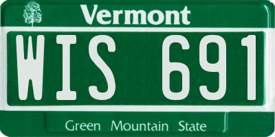 VT license plate WIS691