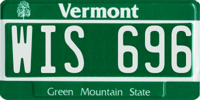 VT license plate WIS696