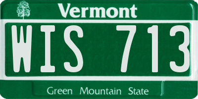 VT license plate WIS713